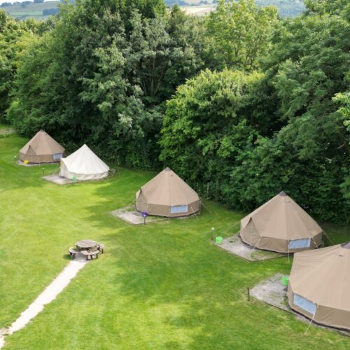 Bell Tent Village, view from above