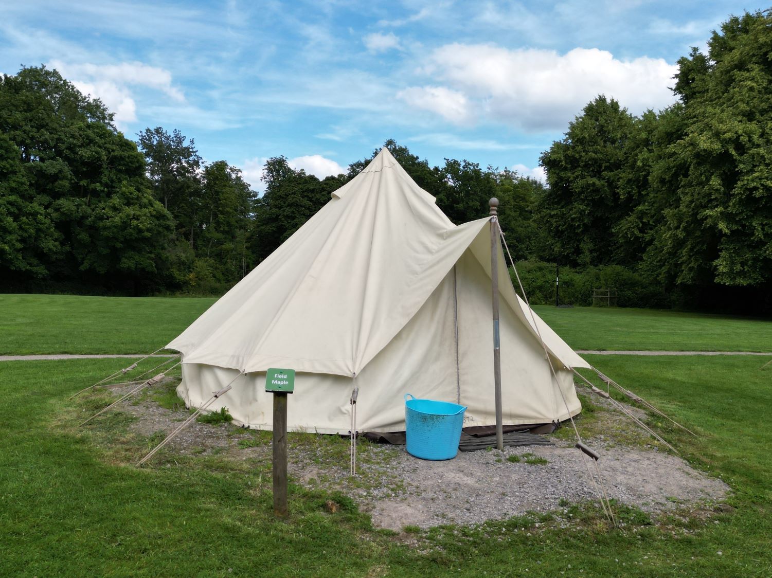 A Bell Tent pitched on the campsite