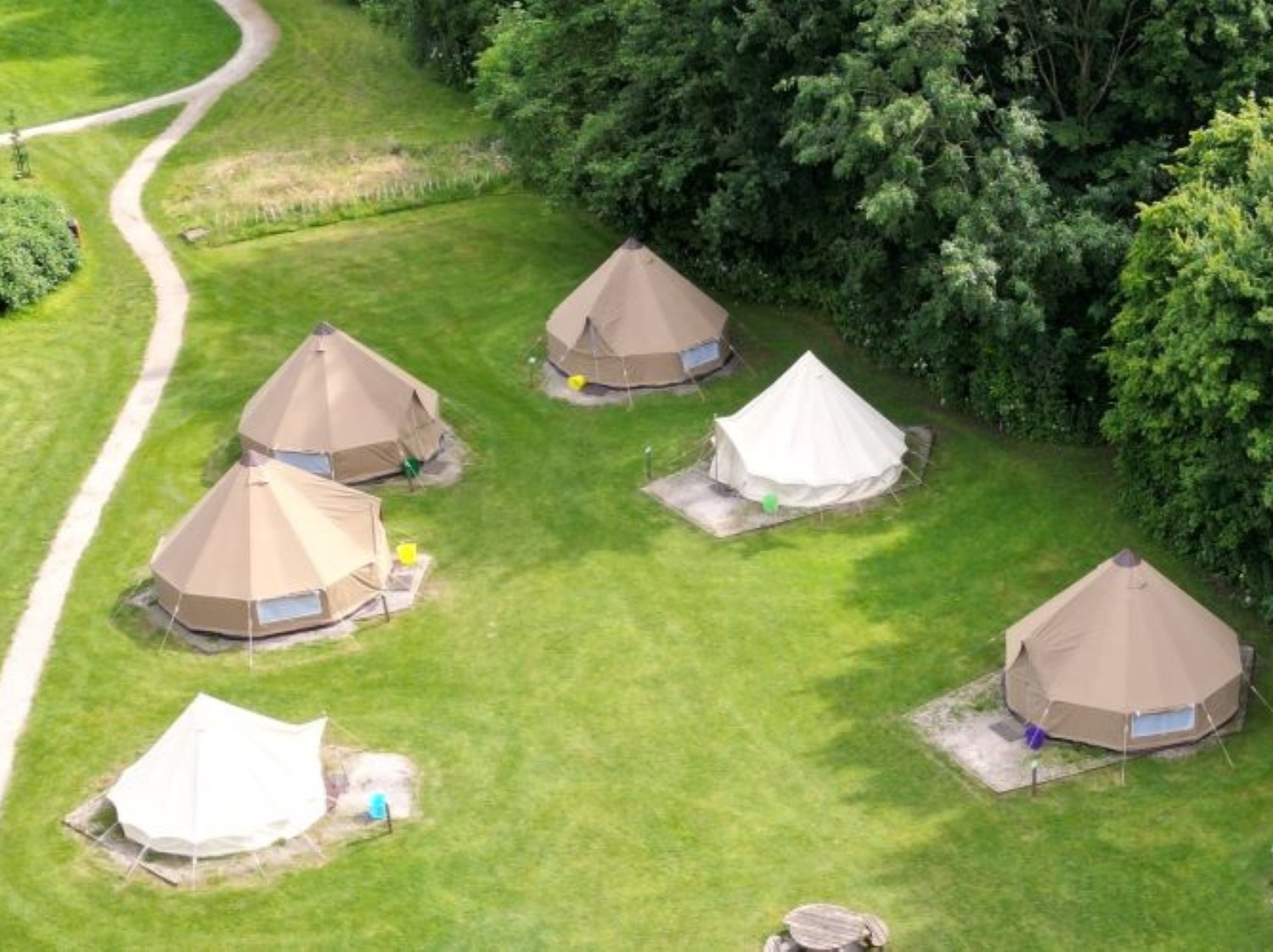 Bell Tent Village, view from above